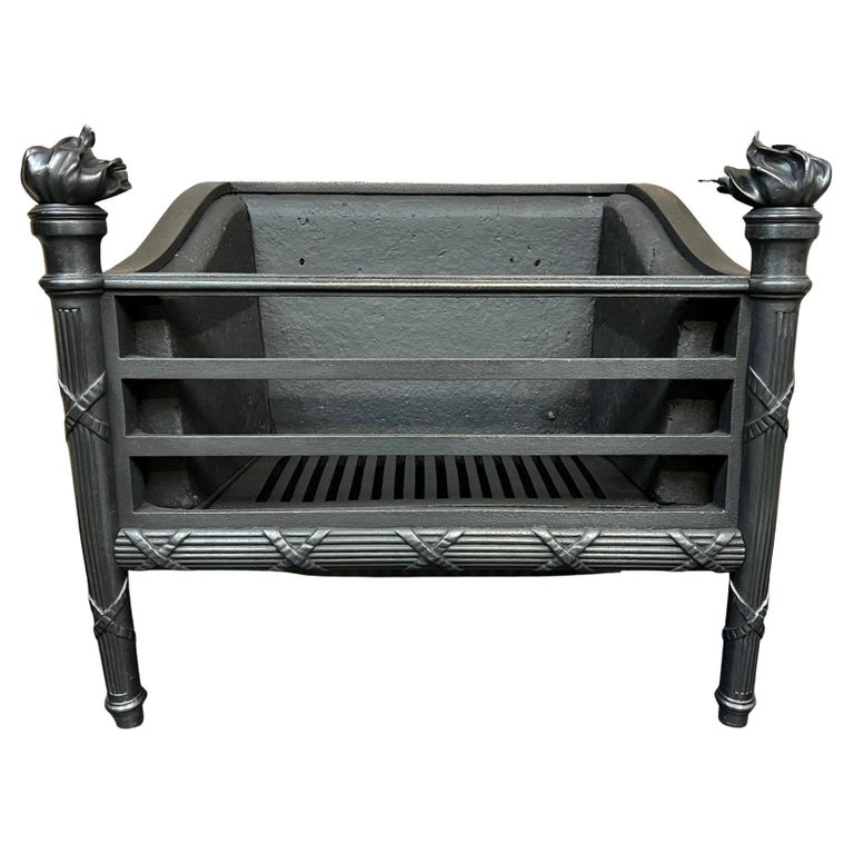 19th Centrury Cast Iron Fireplace Basket Grate For Sale at 1stDibs | cast iron  fire basket