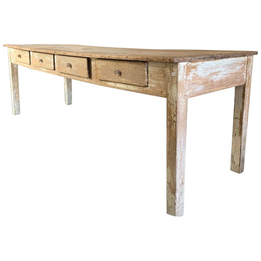 19th Centruy Oak and Poplar Farmhouse Table