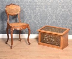 19th Centry embosed copper slipper box