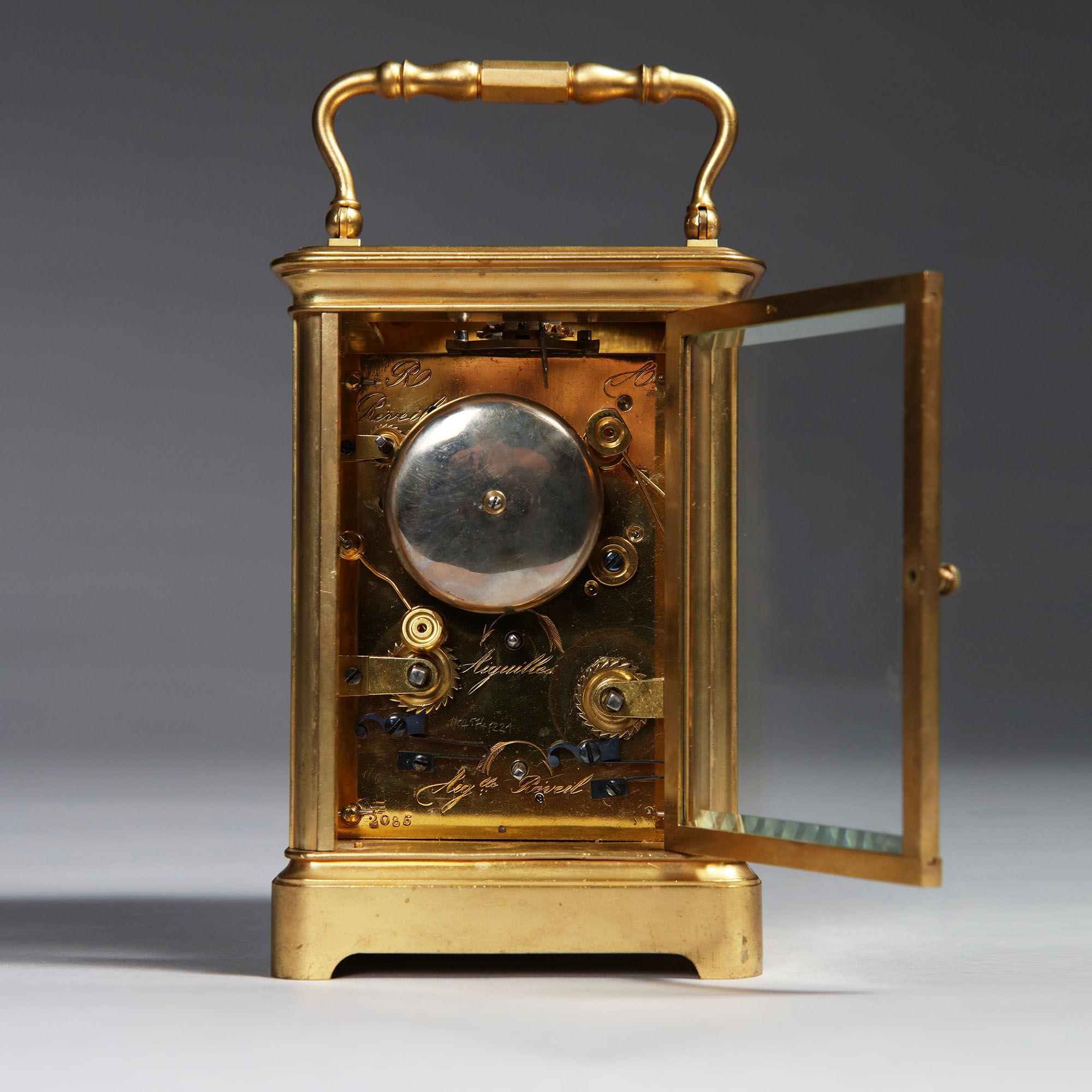19th Century Quarter-Striking Carriage Clock by Leroy, Paris In Good Condition In Oxfordshire, United Kingdom