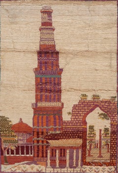 19th Century, Figural Agra Rug