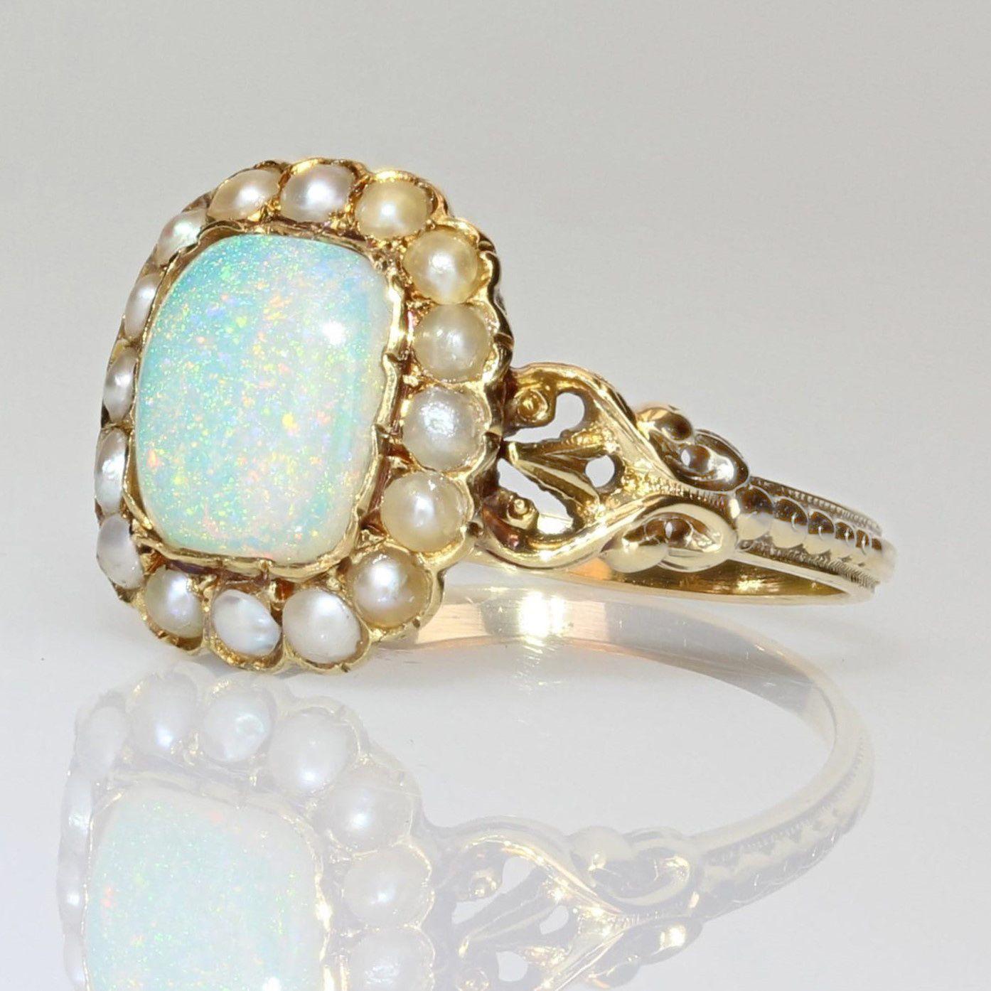 antique opal rings