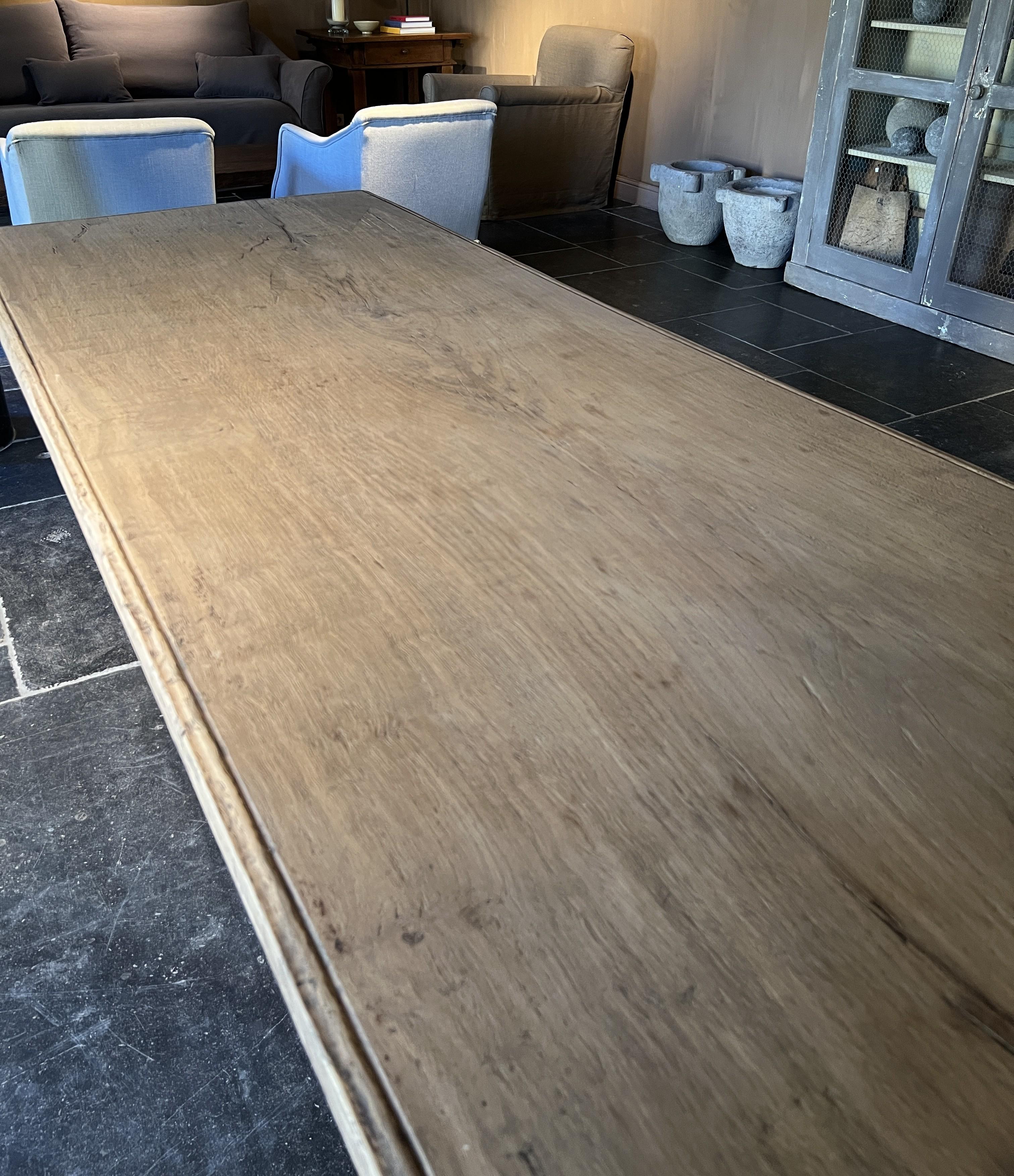 Table de réfectoire de ferme du 19e siècle à 1 plateau en dalles Bon état - En vente à Vosselaar, BE