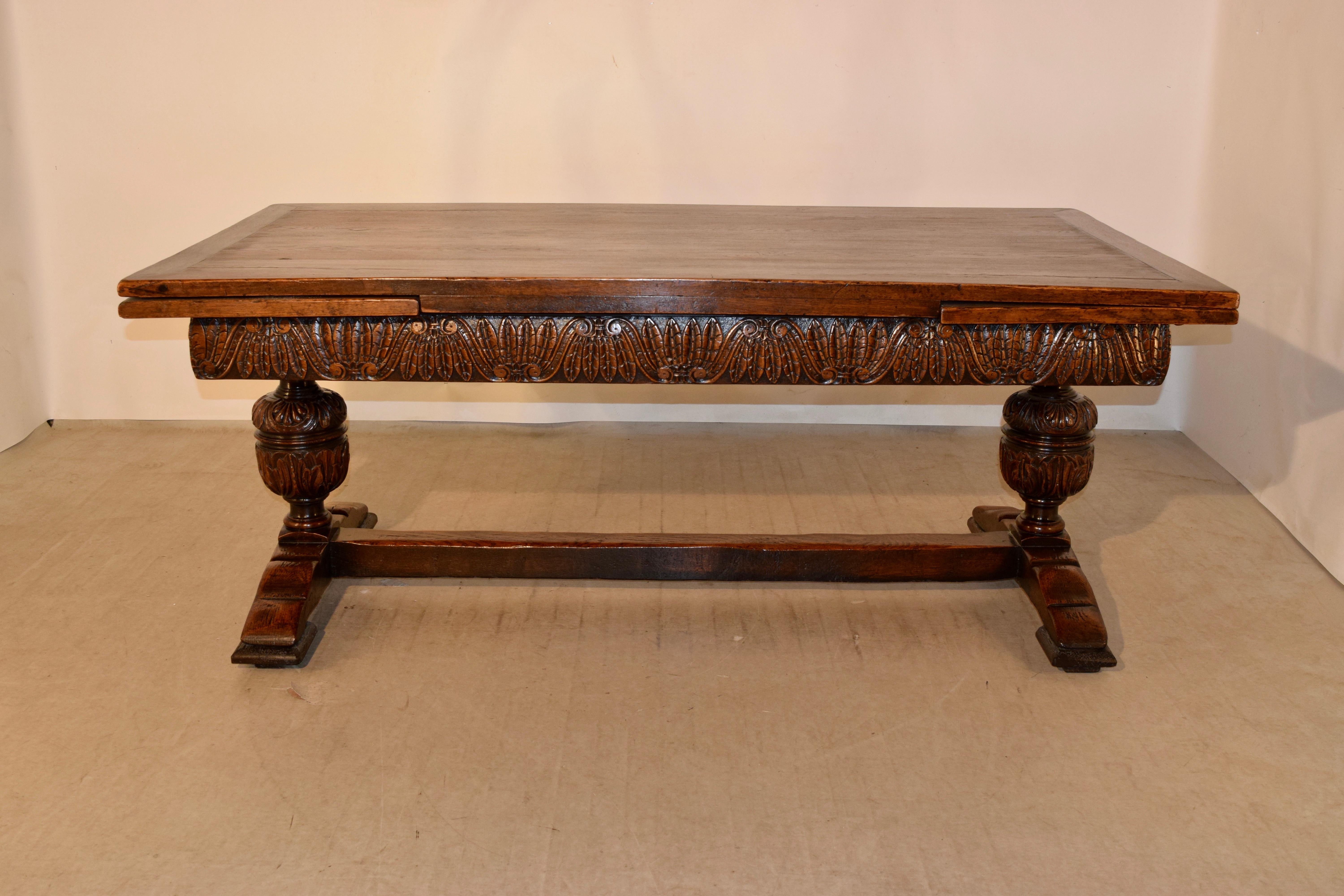 antique draw leaf table for sale