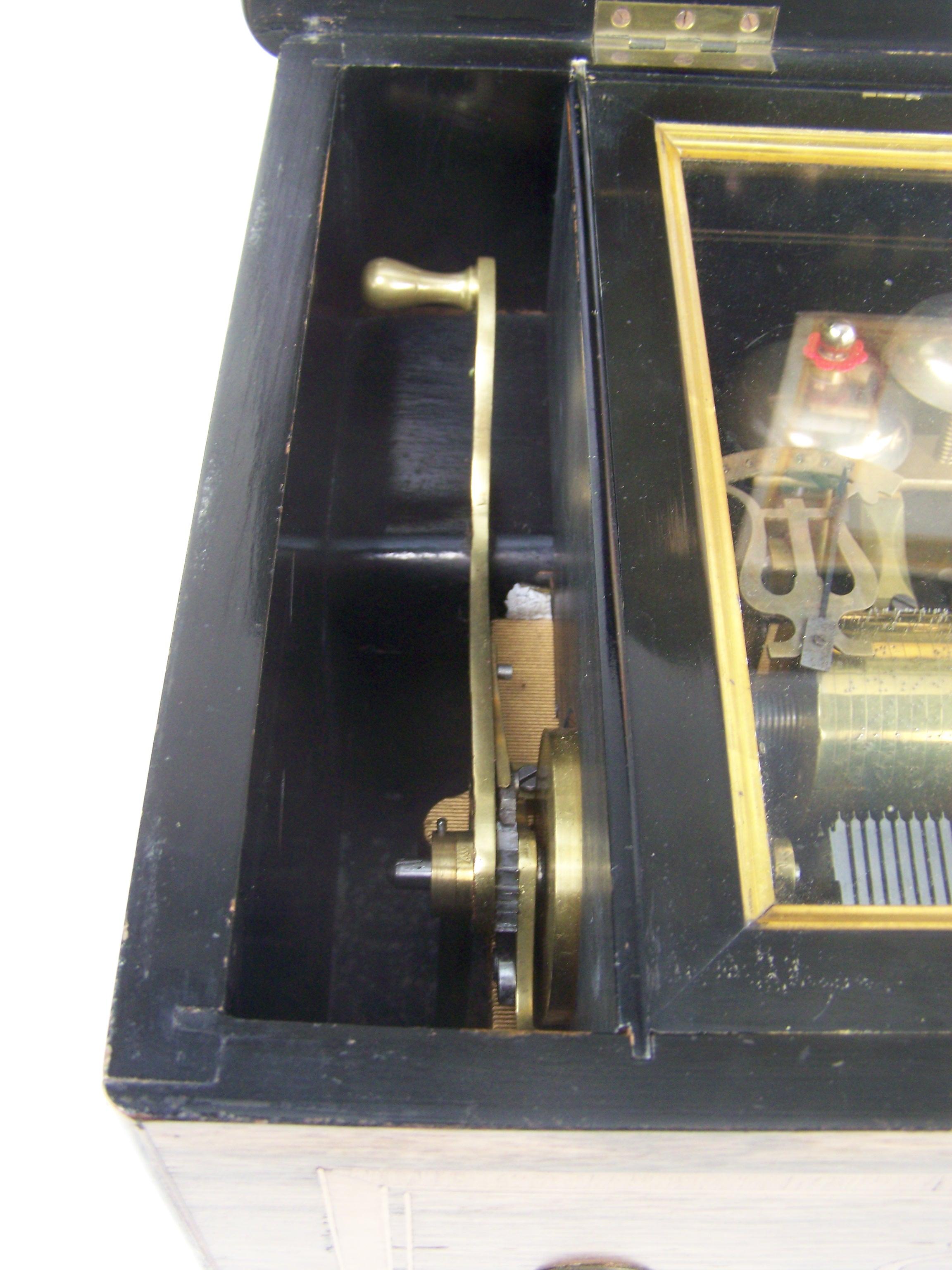19th century 10 tune music box with 6 bells by Paillard 3