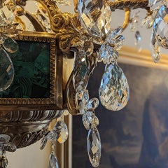 19th Century Style 12 arms Louis XVI Chandelier in gold 18K