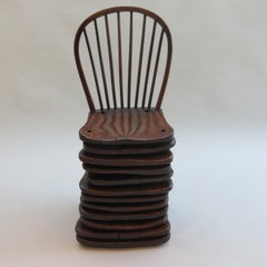 19th Century "12 Seater" bespoke Loop Back chair in Elm and Ash