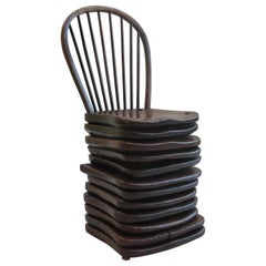 19th Century "12 Seater" bespoke Loop Back chair in Elm and Ash