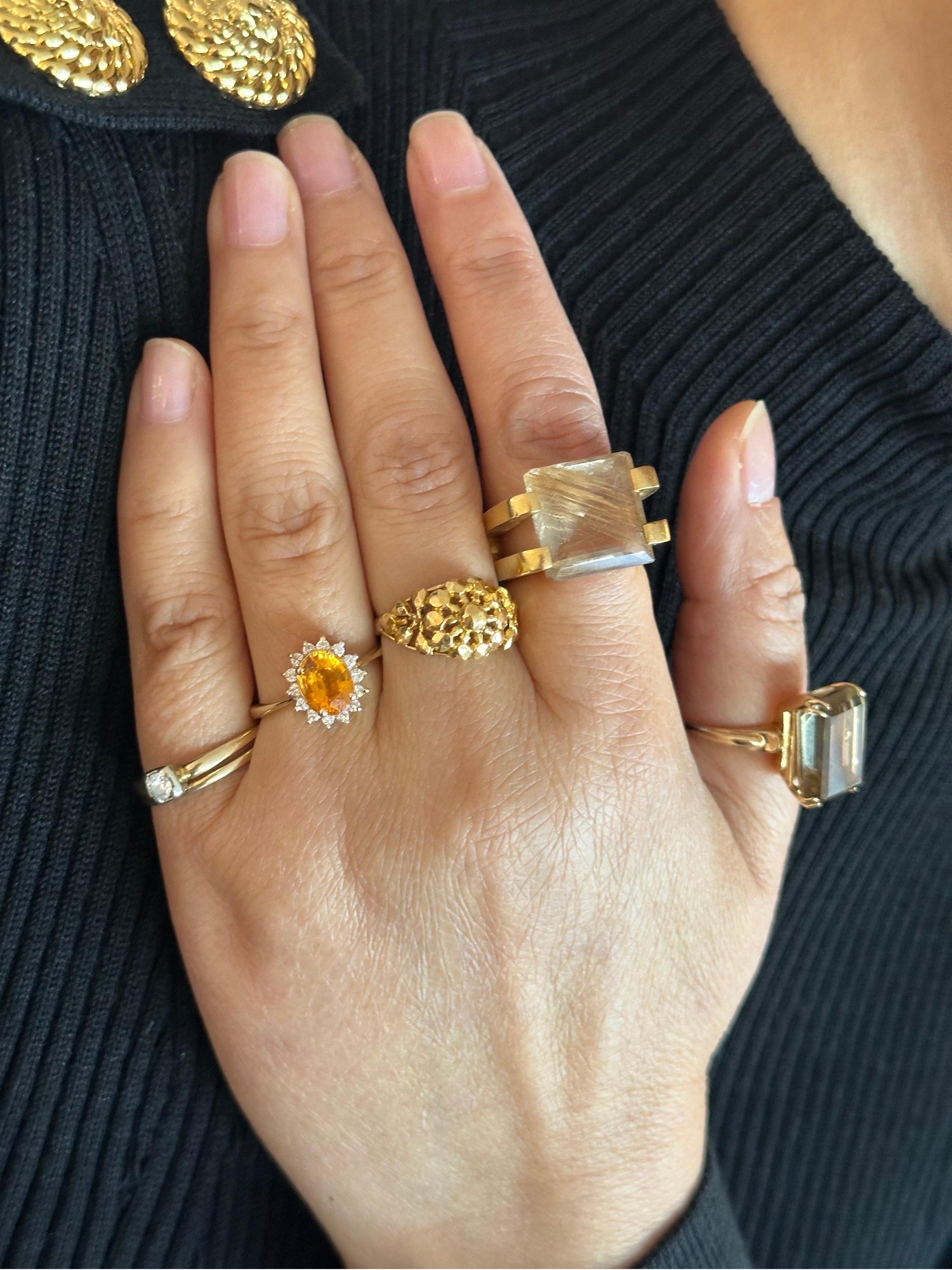 One of Kind 19th Century 14k Yellow Gold Ring

Gold Purity: 14K Solid Gold 
Gold Color: Yellow Gold 
Total Weight: 2.02g
