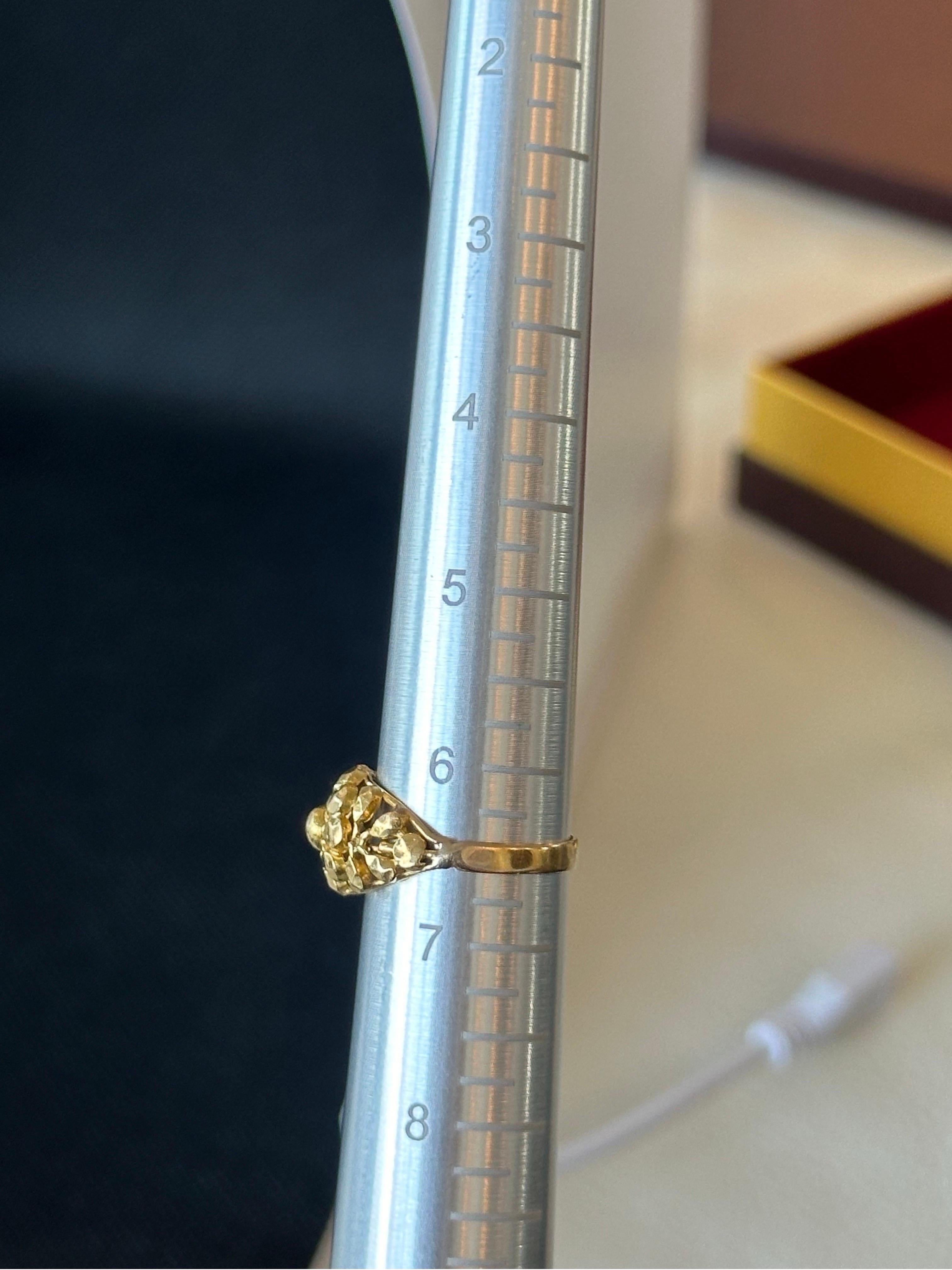 Women's 19th Century 14k Solid Yellow Gold Ring For Sale