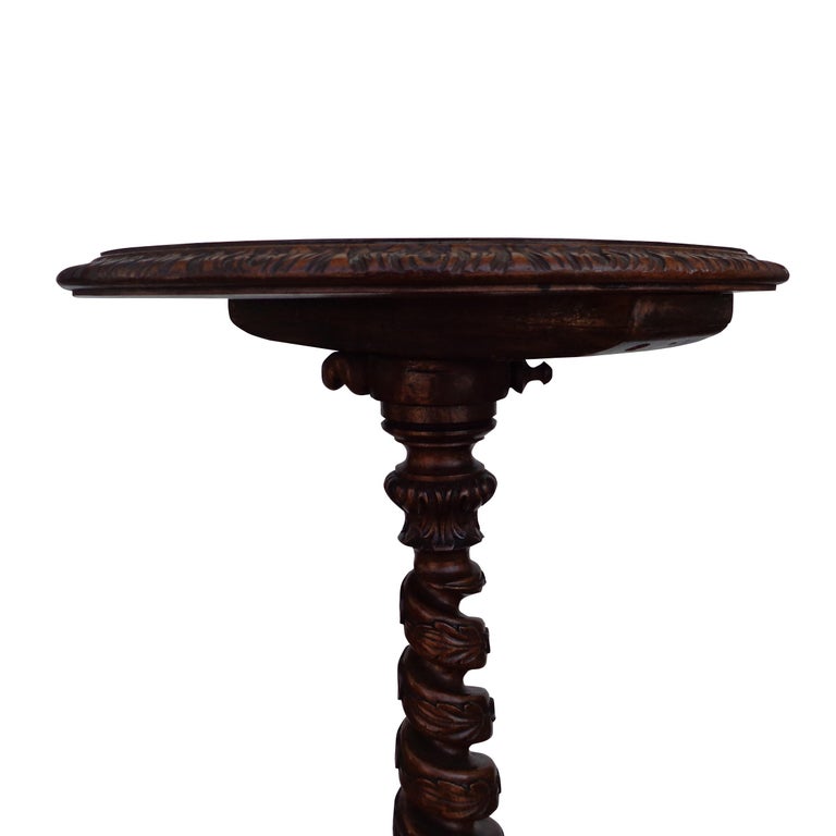 Victorian 19th Century Barley Twist Side Table For Sale