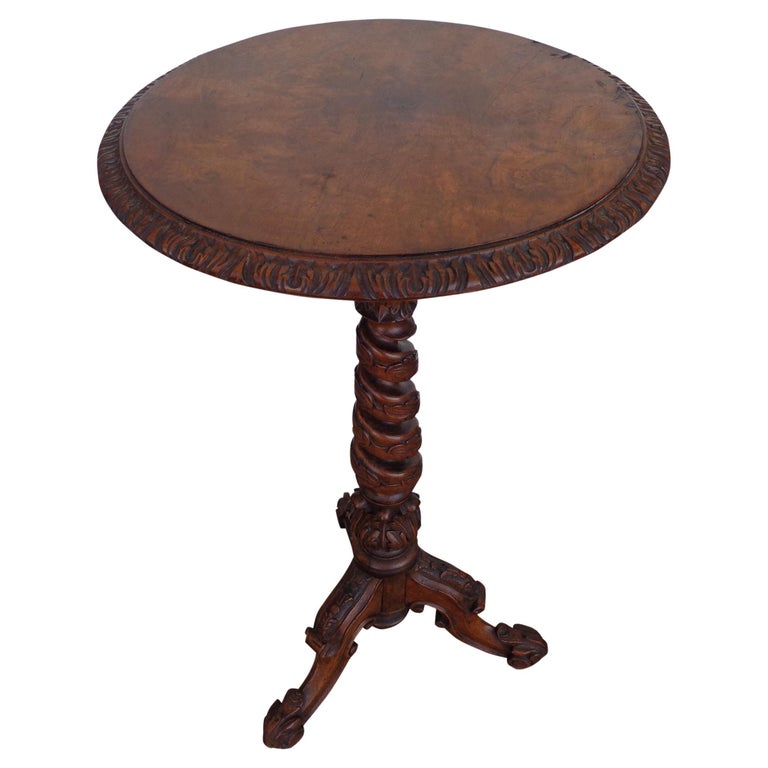 19th Century Barley Twist Side Table For Sale