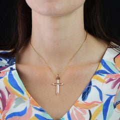 19th Century 18 Karat Rose Gold Regional Cross Pendant