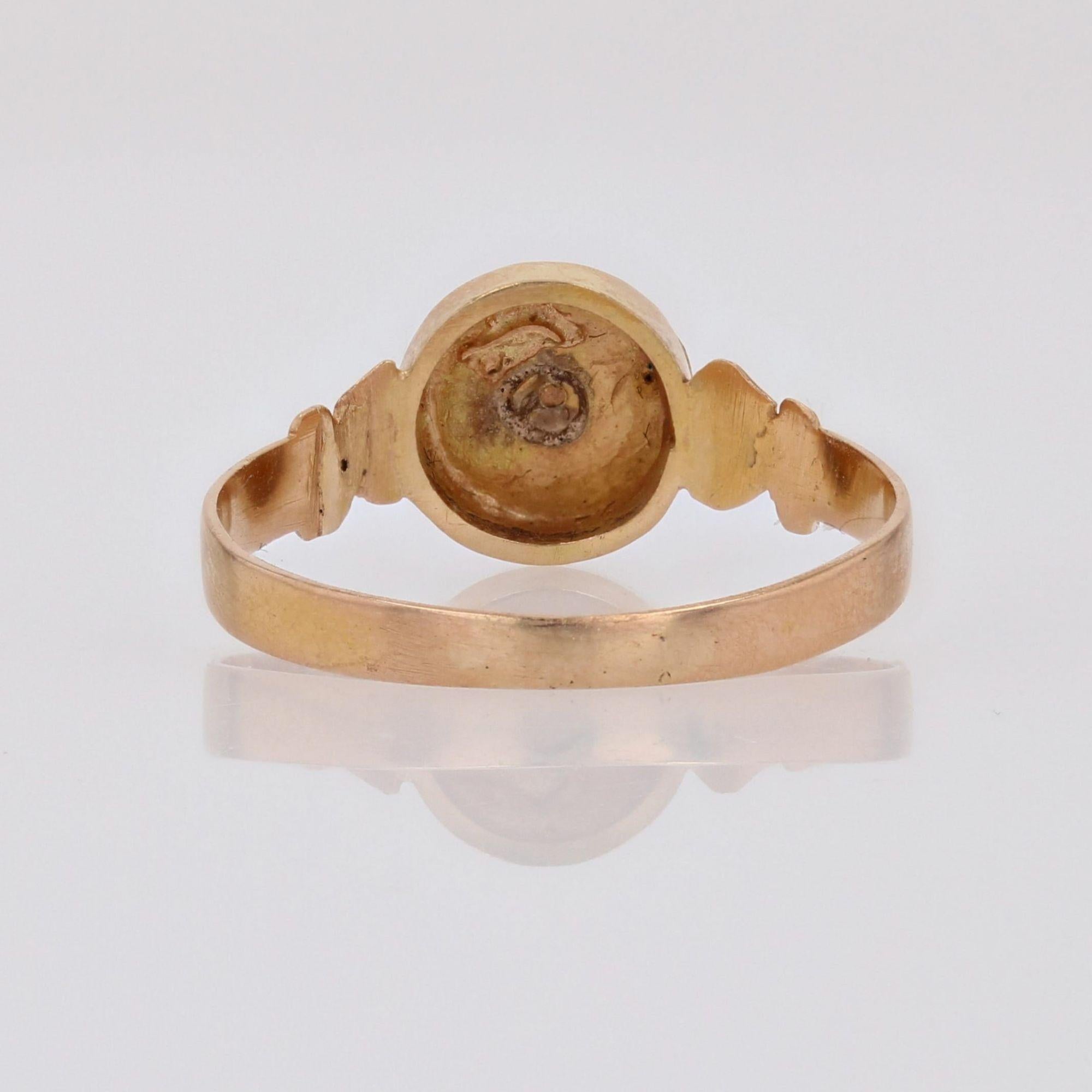19th Century 18 Karat Rose Gold Star Ring For Sale 1