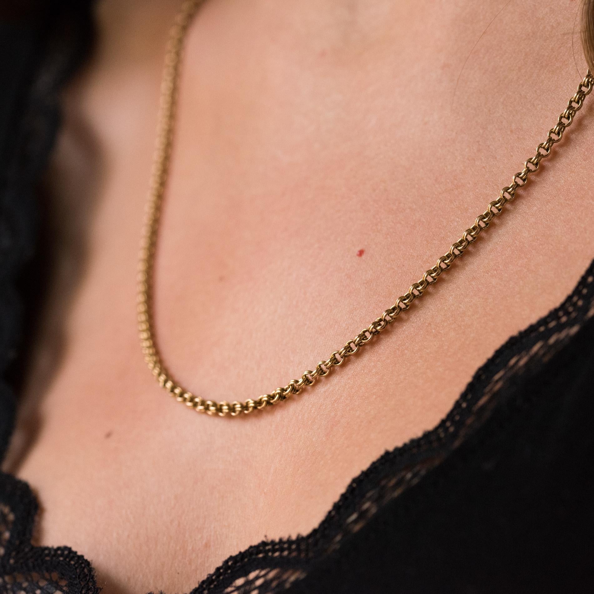 Women's 19th Century 18 Karat Yellow Gold Chain Necklace