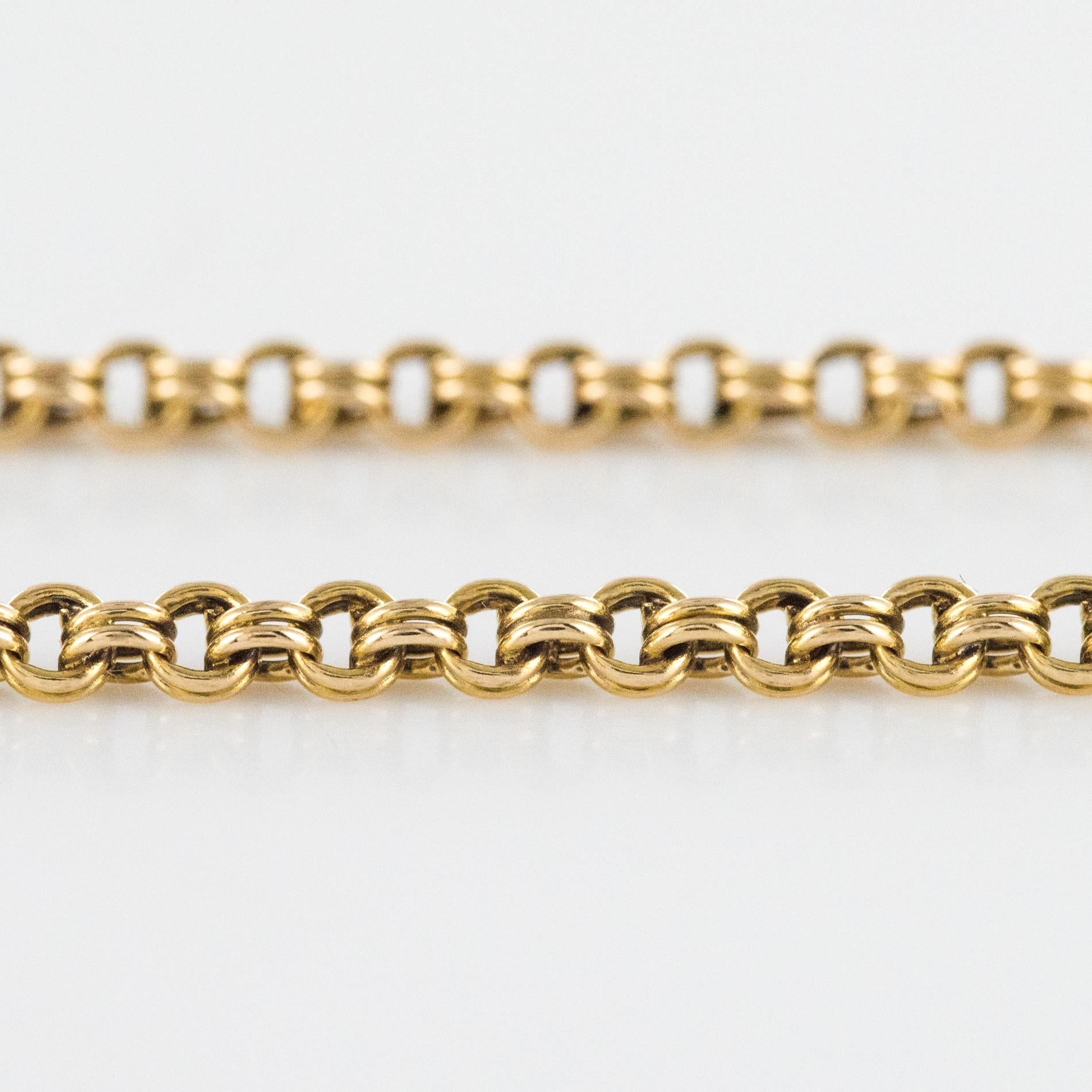 19th Century 18 Karat Yellow Gold Chain Necklace 3