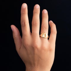 19th Century 18 Karat Yellow Gold Men Signet Ring