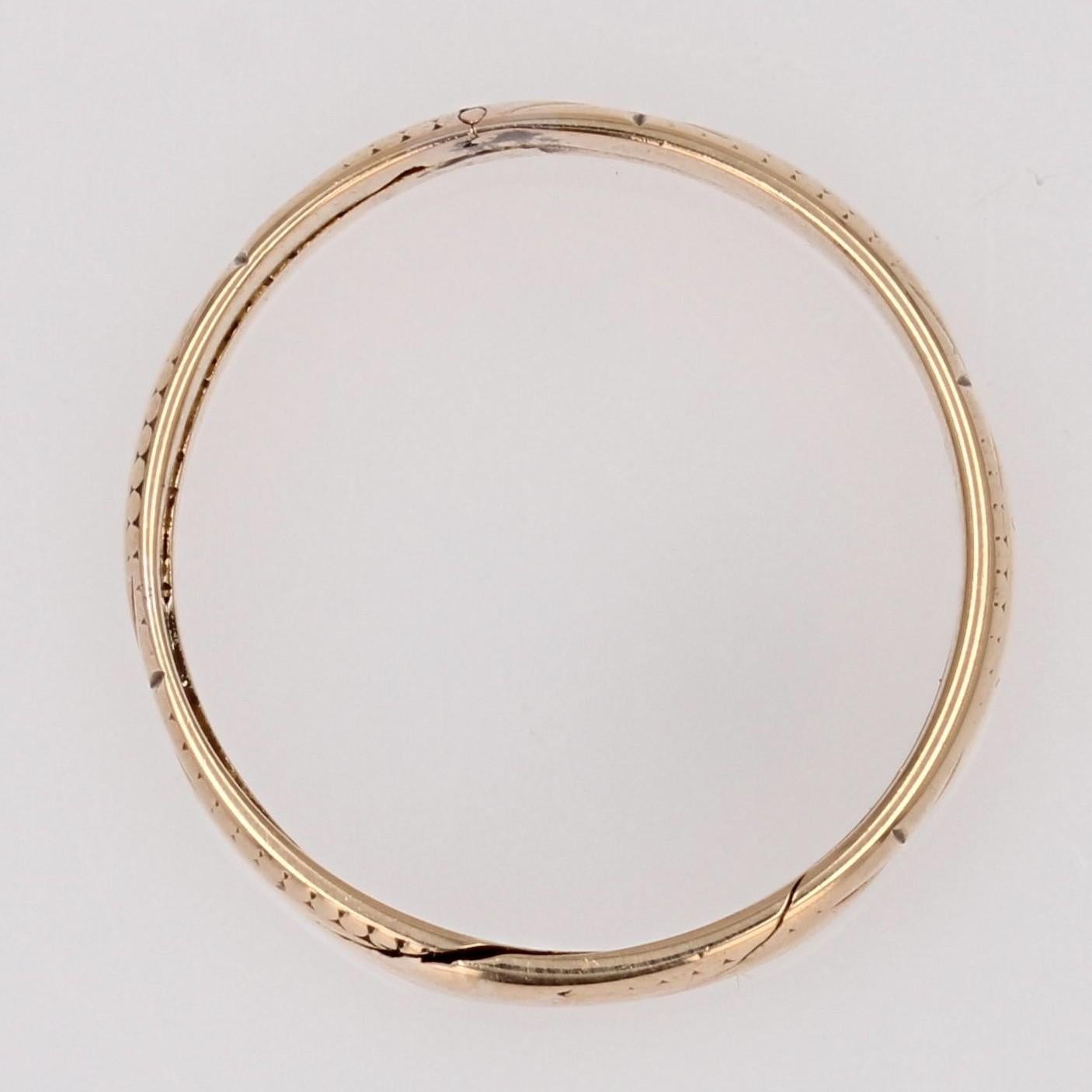 19th Century 18 Karat Yellow Gold Opening Wedding Ring For Sale 4