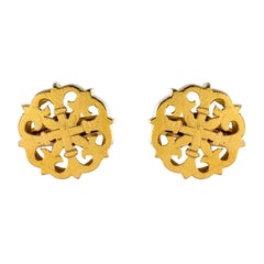 Antique 19th Century 18 Karat Yellow Gold Stud Earrings