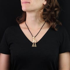 19th Century 18 Karat Yellow Gold Tassels Pendant
