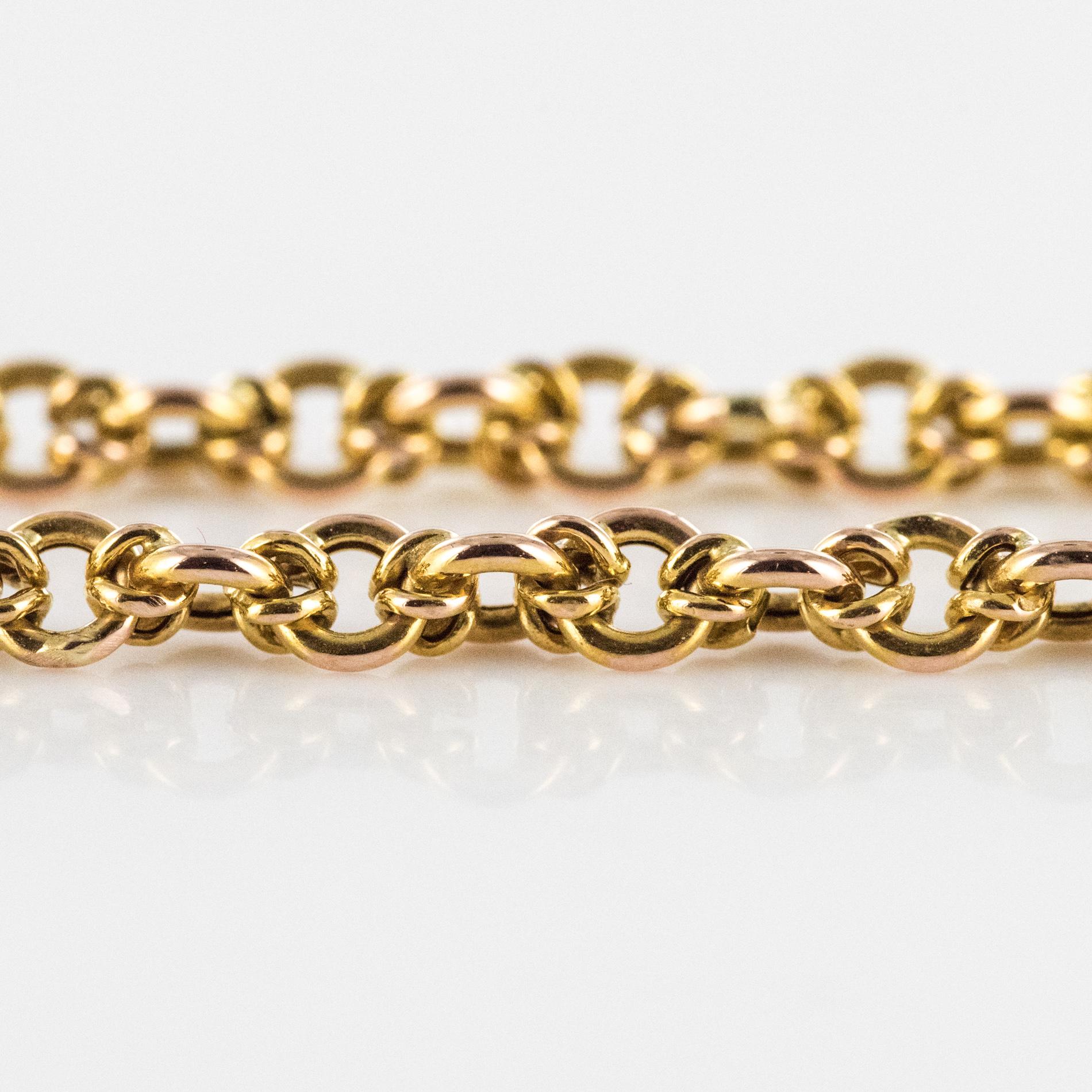 19th Century 18 Karat Yellow Gold Long Chain Necklace 2