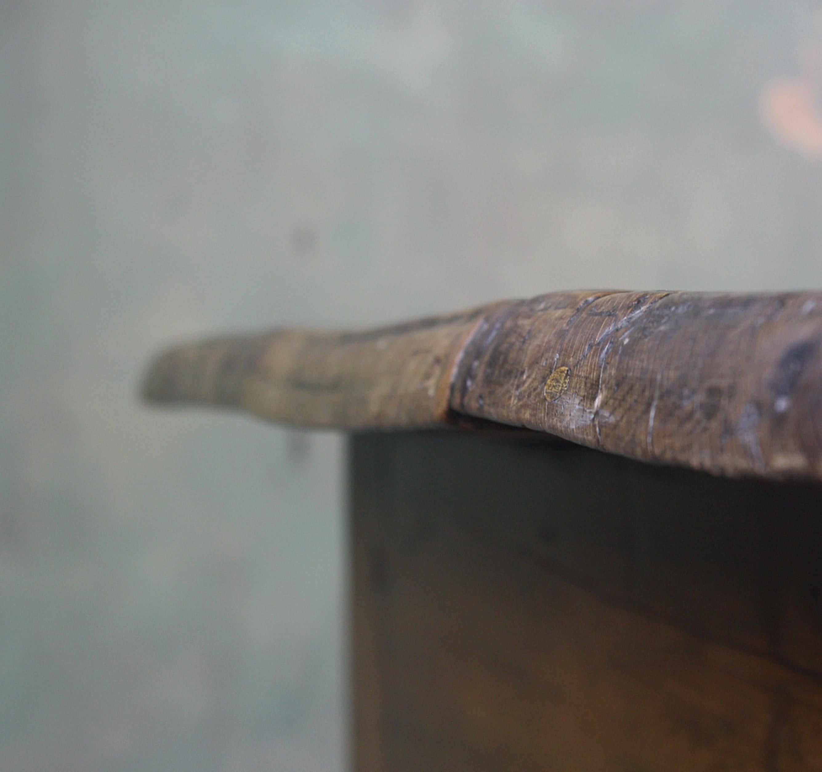 19th Century 1867 Inlaid Shepherds Pay Farmhouse Primitive Folk Art Table 14