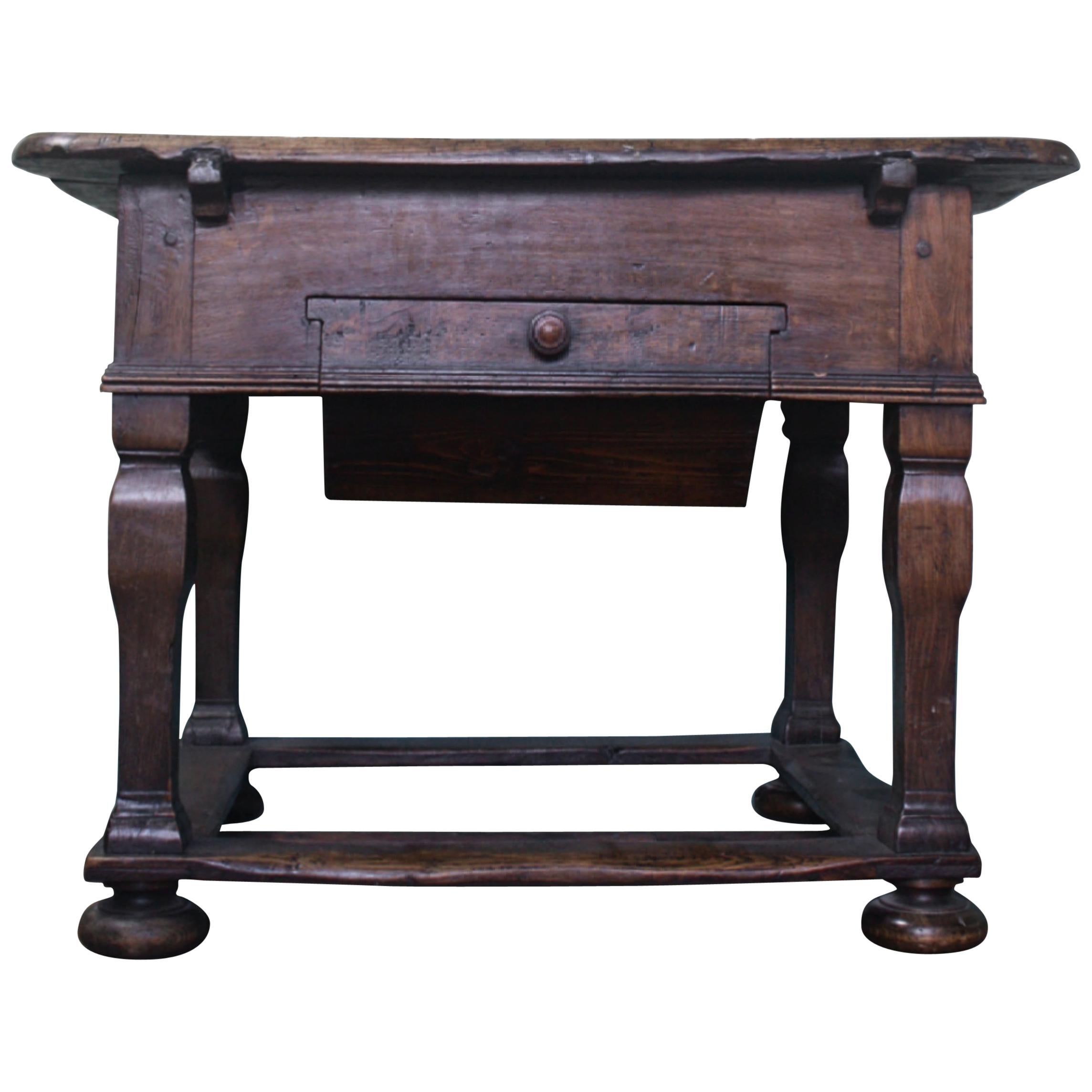 19th Century 1867 Inlaid Shepherds Pay Farmhouse Primitive Folk Art Table