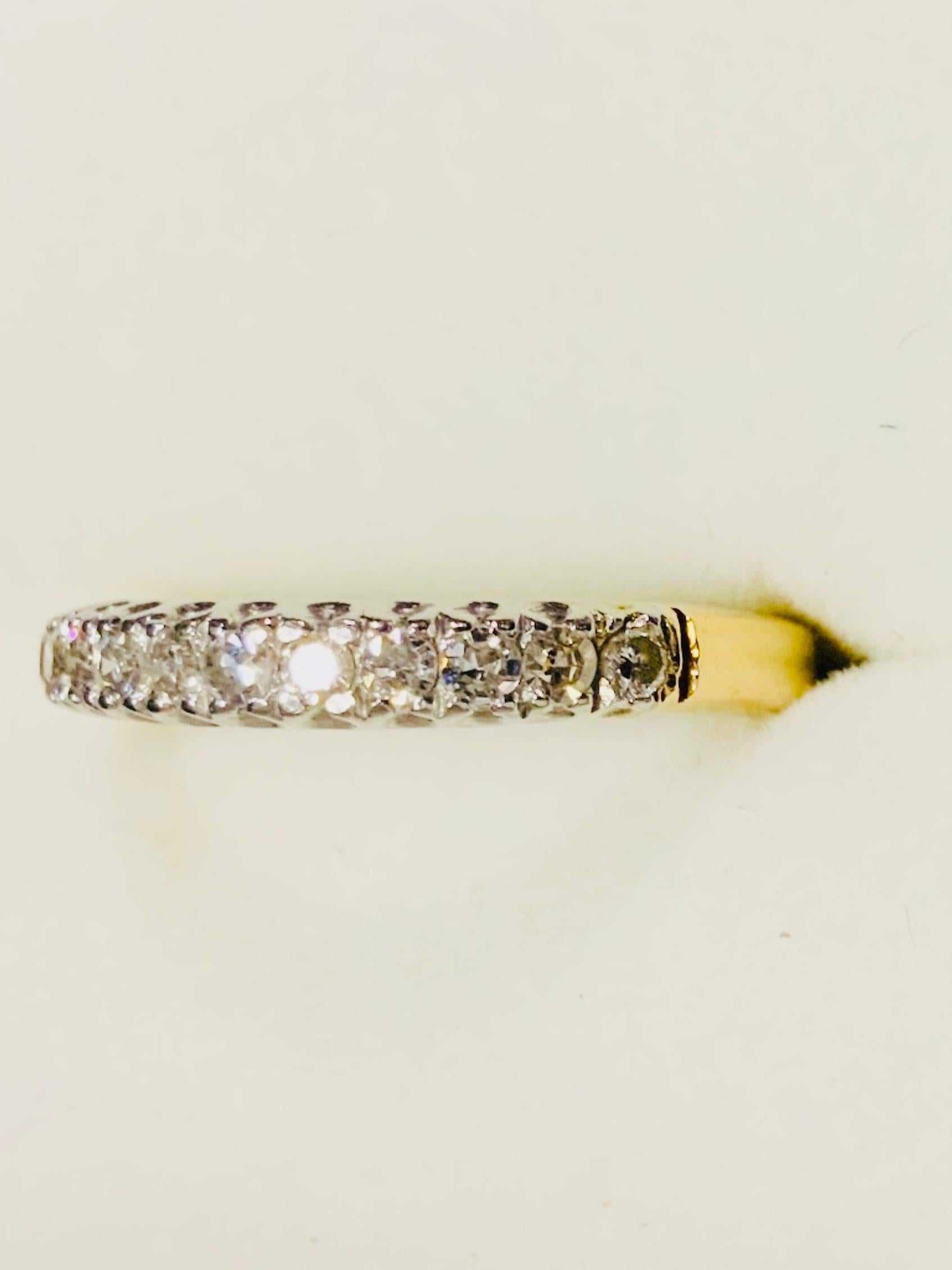 19th century 18K Gold Diamonds Anniversary Ring For Sale 5