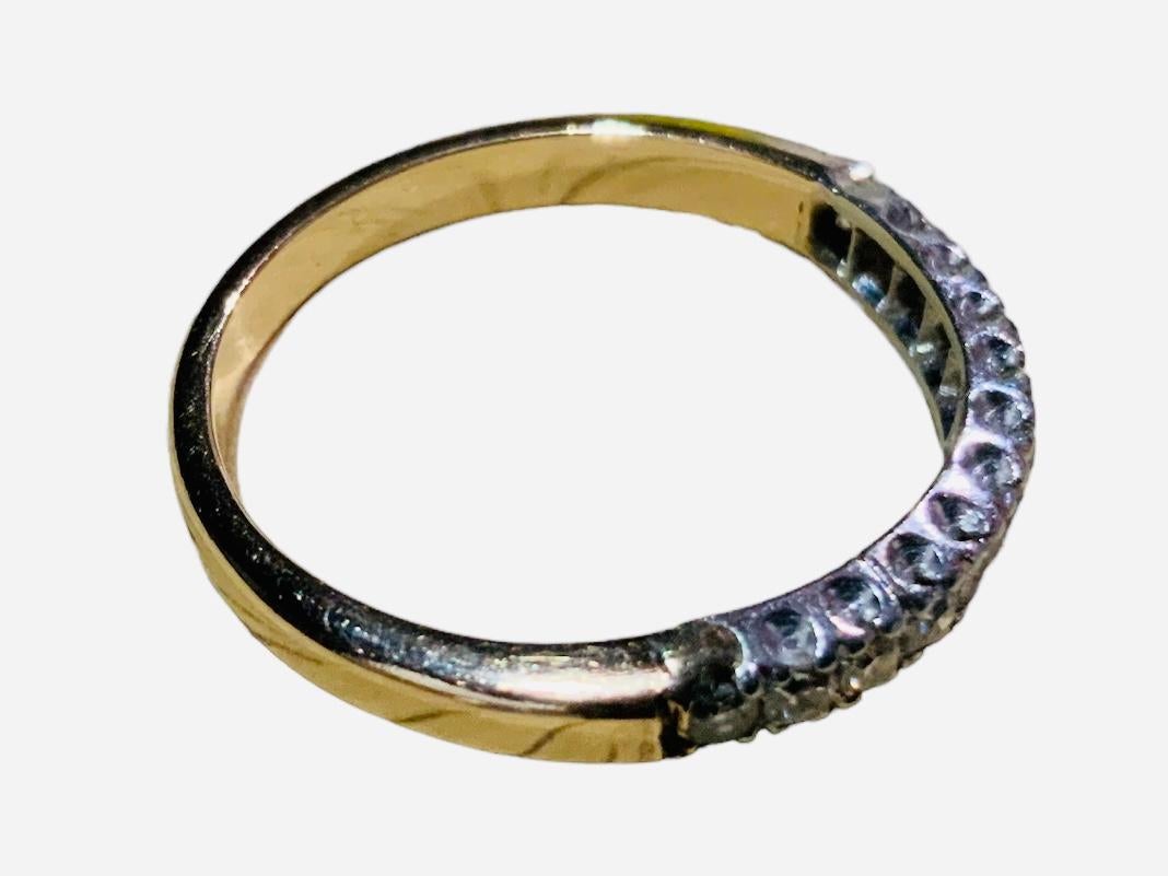 Brilliant Cut 19th century 18K Gold Diamonds Anniversary Ring For Sale