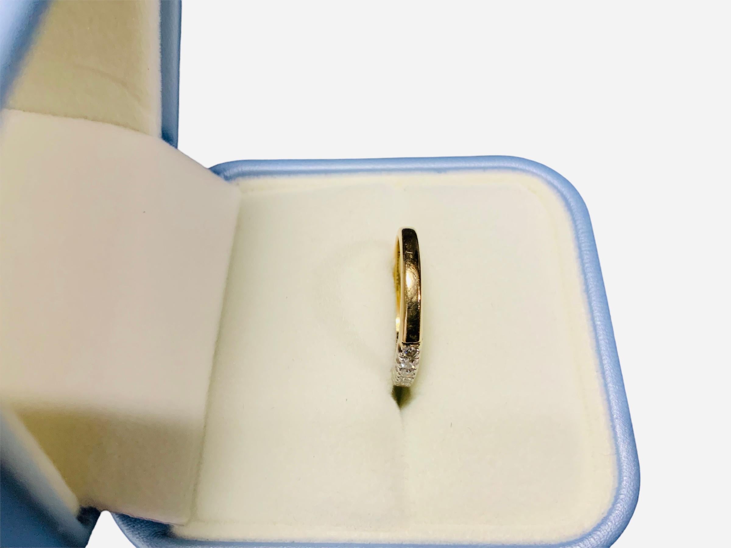 Women's 19th century 18K Gold Diamonds Anniversary Ring For Sale