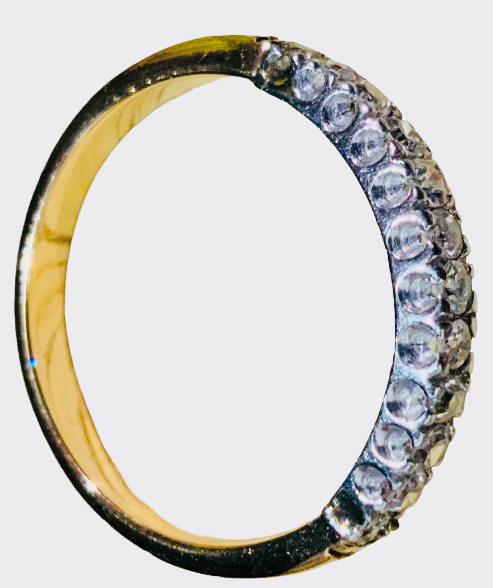 19th century 18K Gold Diamonds Anniversary Ring For Sale 4