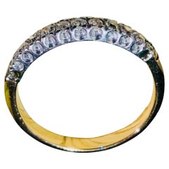 Anello di anniversario in oro 18K del XIX secolo con diamanti