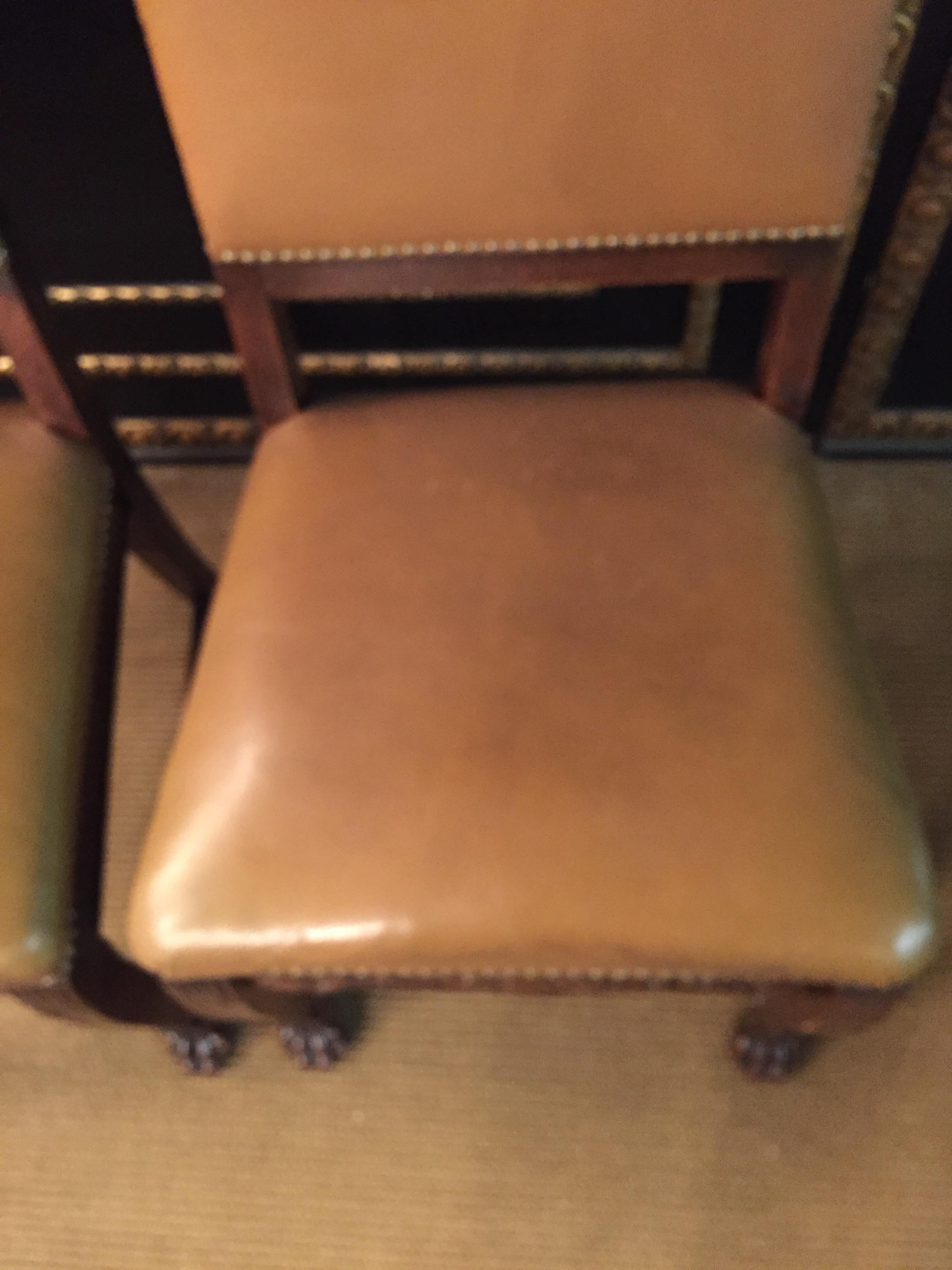 19th Century 2 Neo-Renaissance Oak Chairs 5