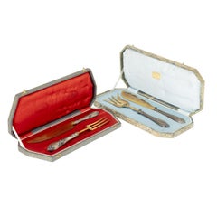 19th Century - 2 Silver Serving Cutlery Sets