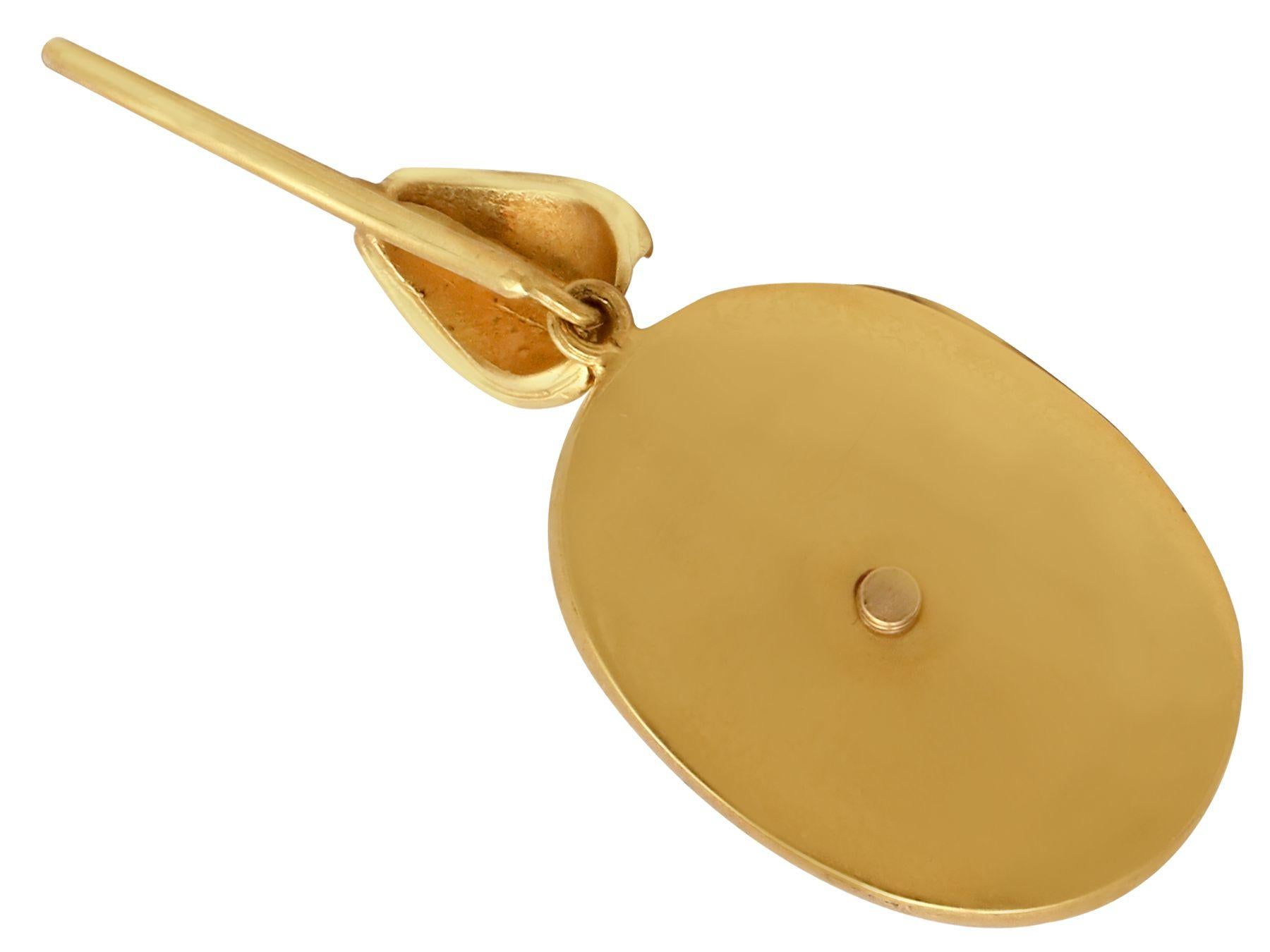 19th Century 206.60Ct Cabochon Cut Garnet 1.49Ct Diamond Gold Jewelry Set For Sale 5