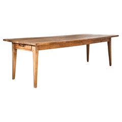 19th century 2.45m Elm dining table