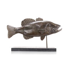 19th Century 3 Dimensional Bass Weather Vane