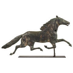 19th Century 3 Dimensional Copper Horse Weather Vane