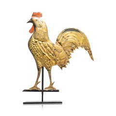 19th Century 3 Dimensional Copper Rooster Weather Vane