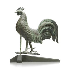19th Century 3 Dimensional Copper Rooster Weather Vane