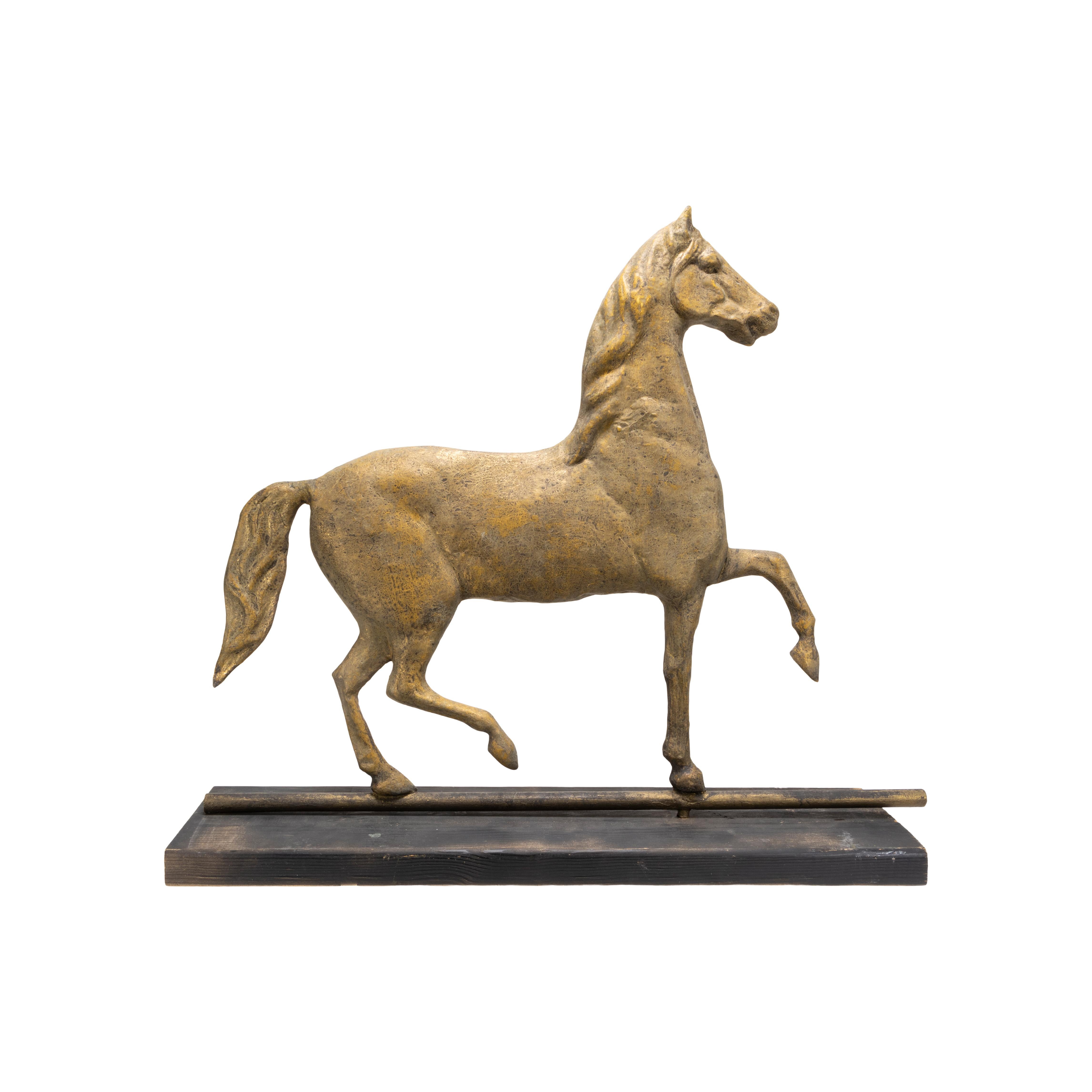 Hand-Crafted 19th Century 3 Dimensional Horse Weather Vane For Sale