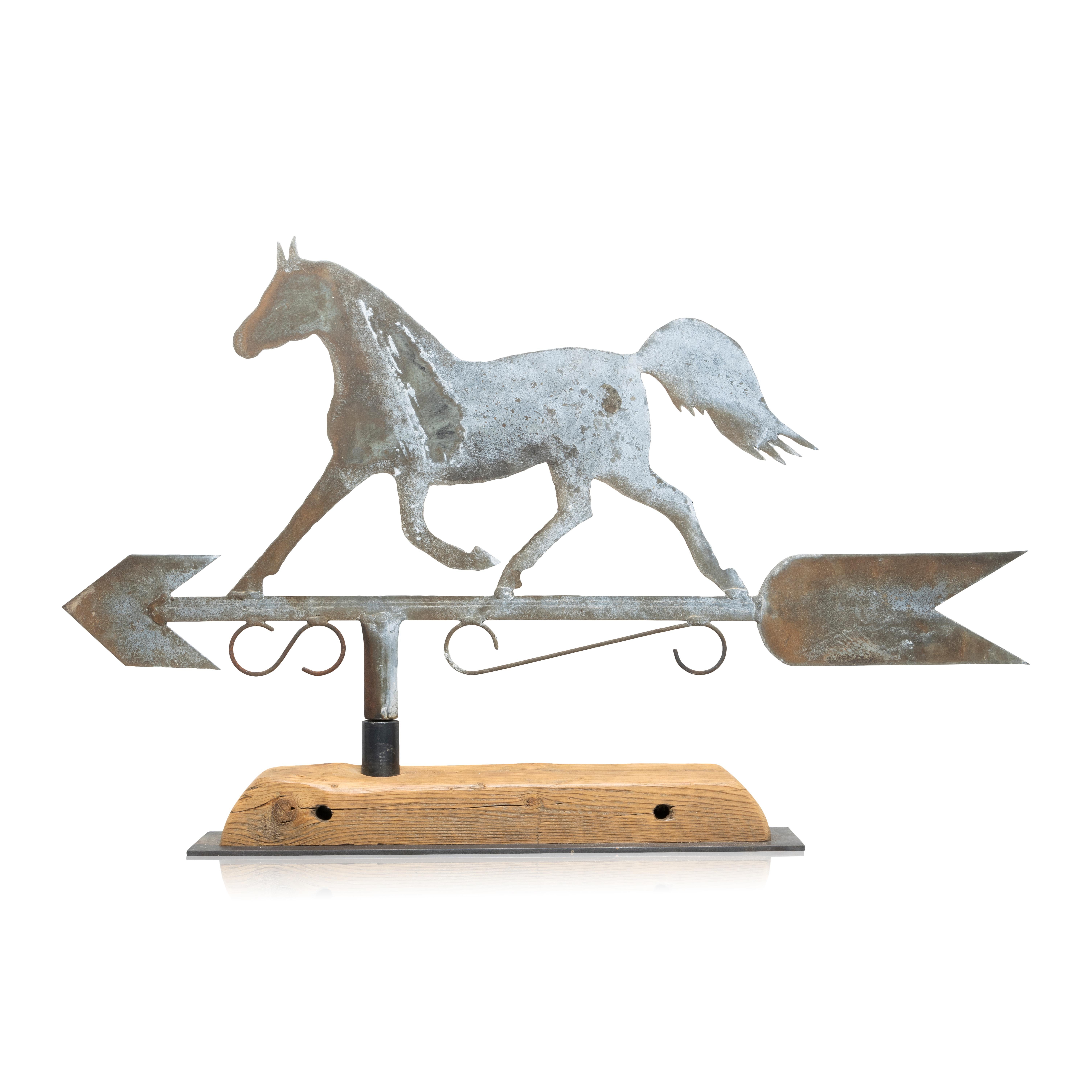 3dimensionale Wetterfahne mit Pferd aus dem 19. Jahrhundert im Zustand „Gut“ im Angebot in Coeur d'Alene, ID