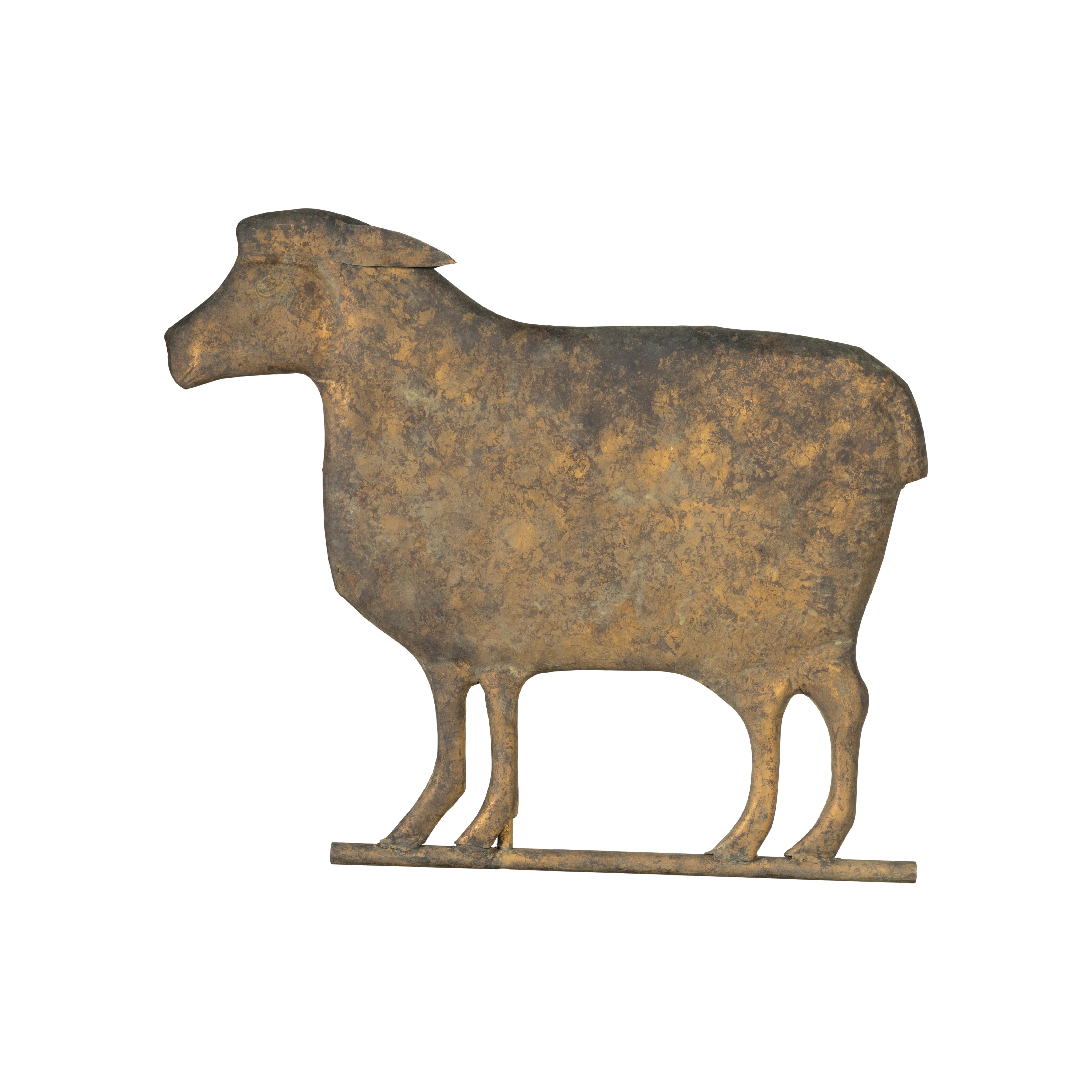American 19th Century 3 Dimensional Sheep Weather Vane For Sale