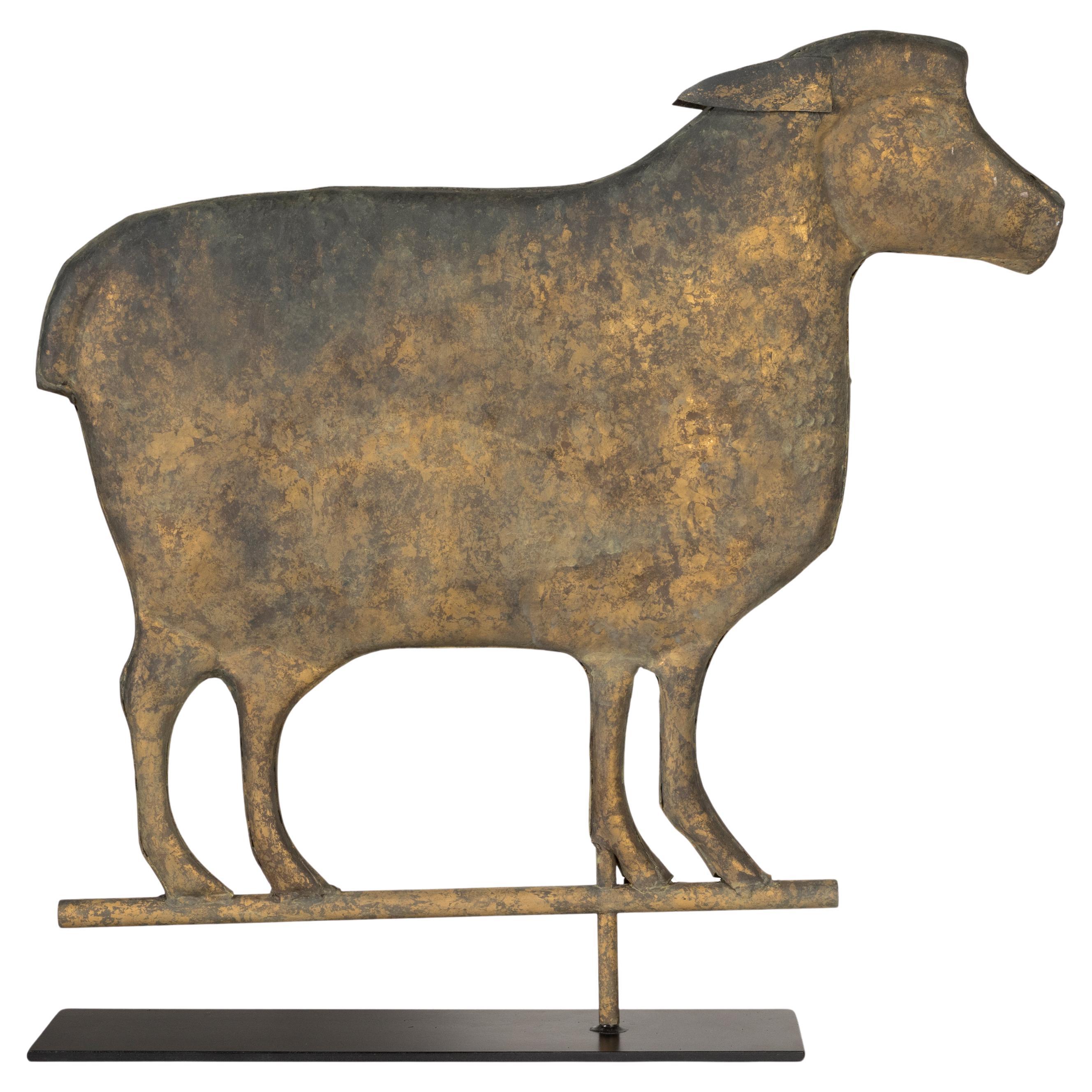 19th Century 3 Dimensional Sheep Weather Vane For Sale
