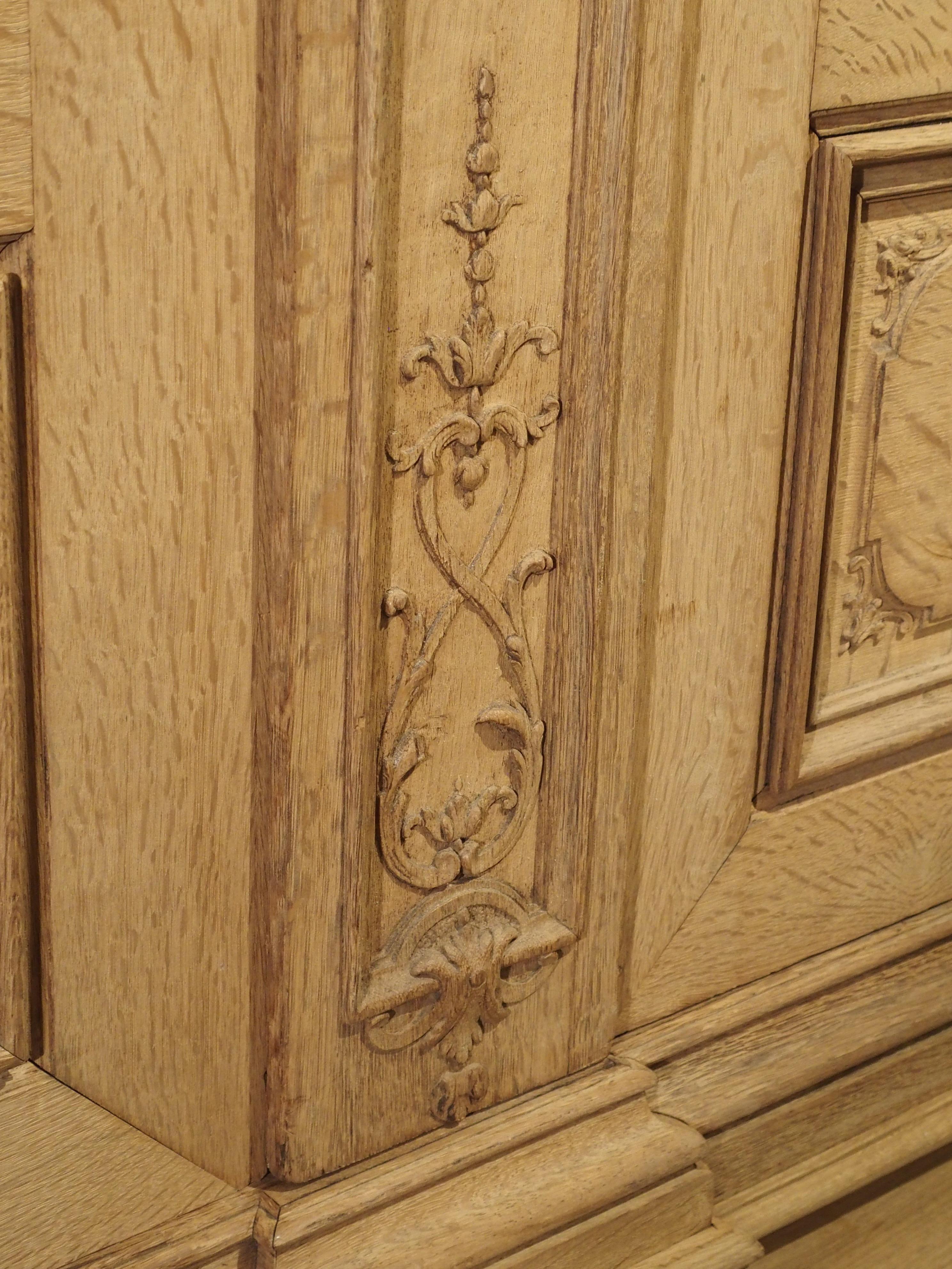 19th Century 3-Door French Oak Sacristy Cabinet in the Regence Style 6