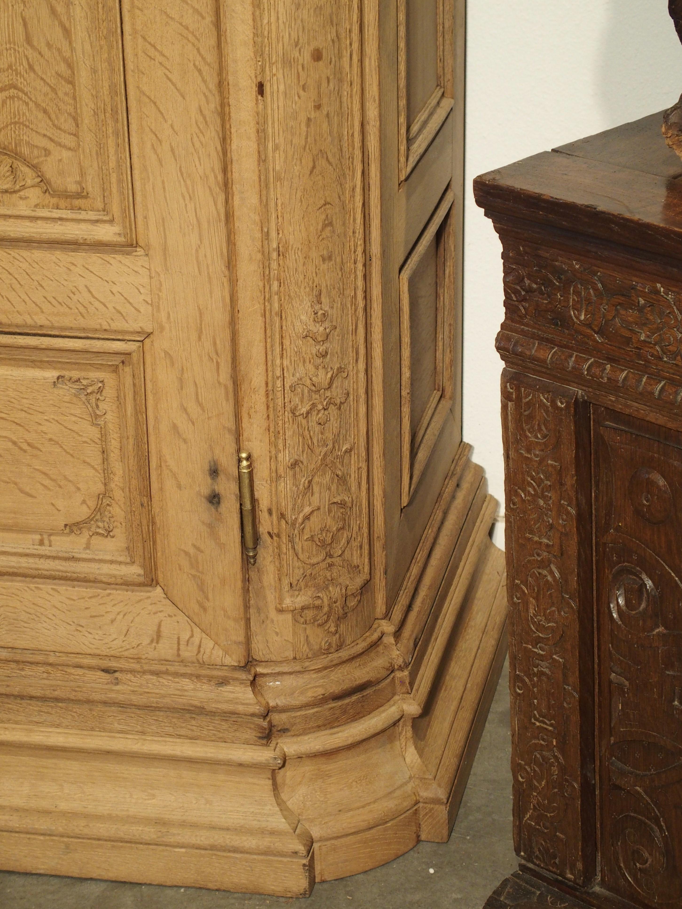 19th Century 3-Door French Oak Sacristy Cabinet in the Regence Style 13