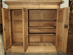 19th Century 3-Door French Oak Sacristy Cabinet in the Regence Style