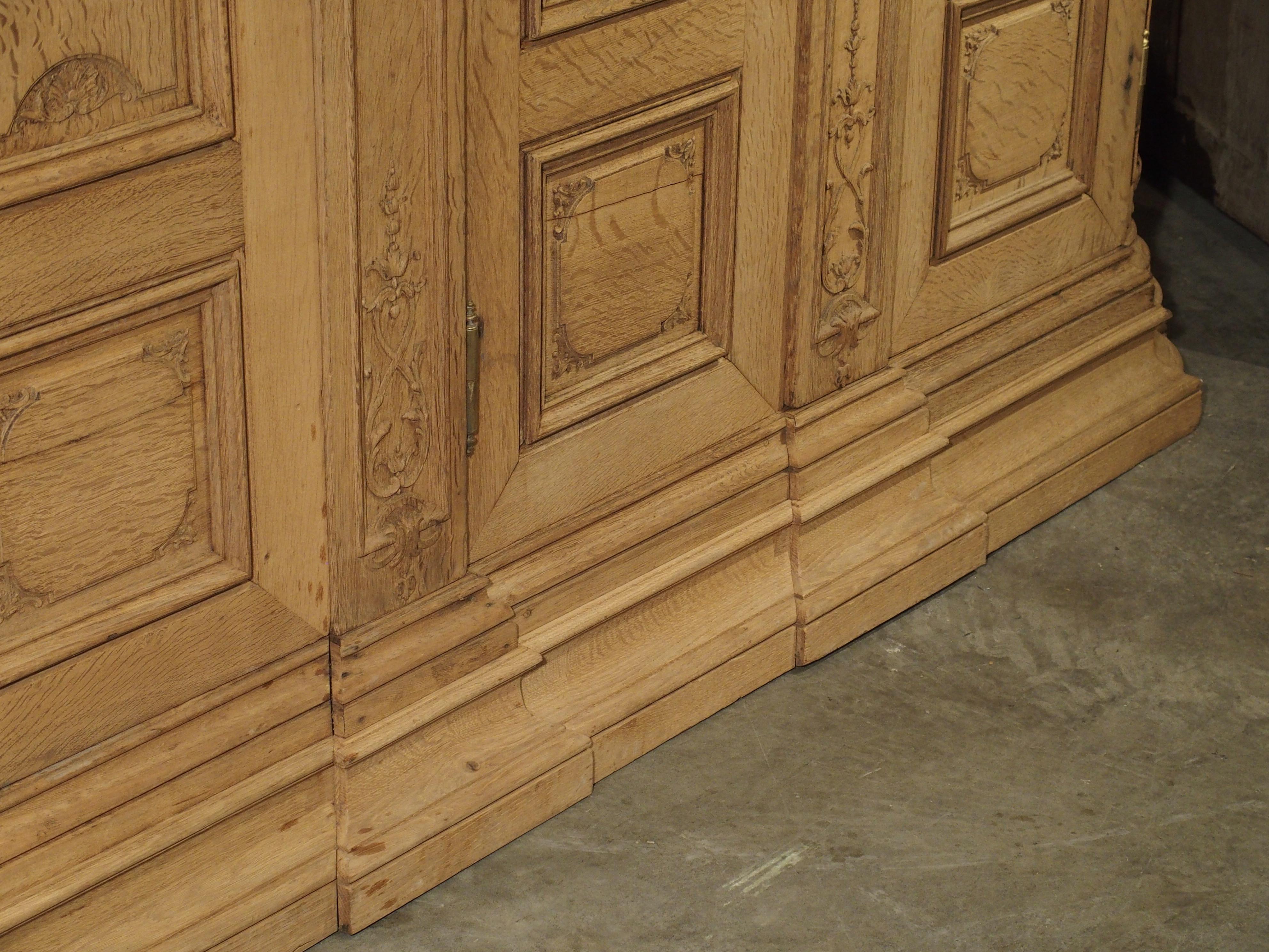 19th Century 3-Door French Oak Sacristy Cabinet in the Regence Style 3