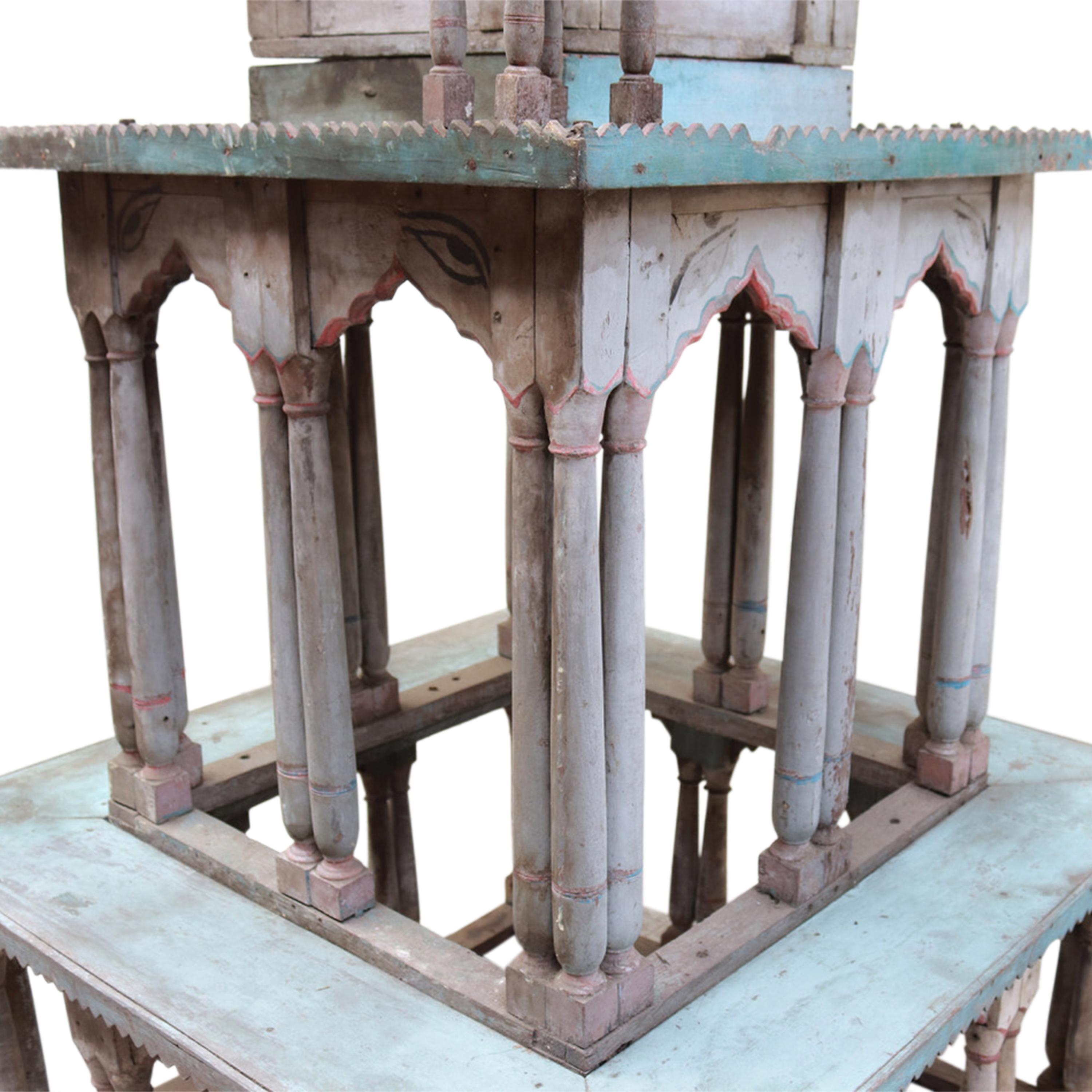 19th Century 3-Tier Indian Shrine / Altar In Good Condition For Sale In West Hollywood, CA