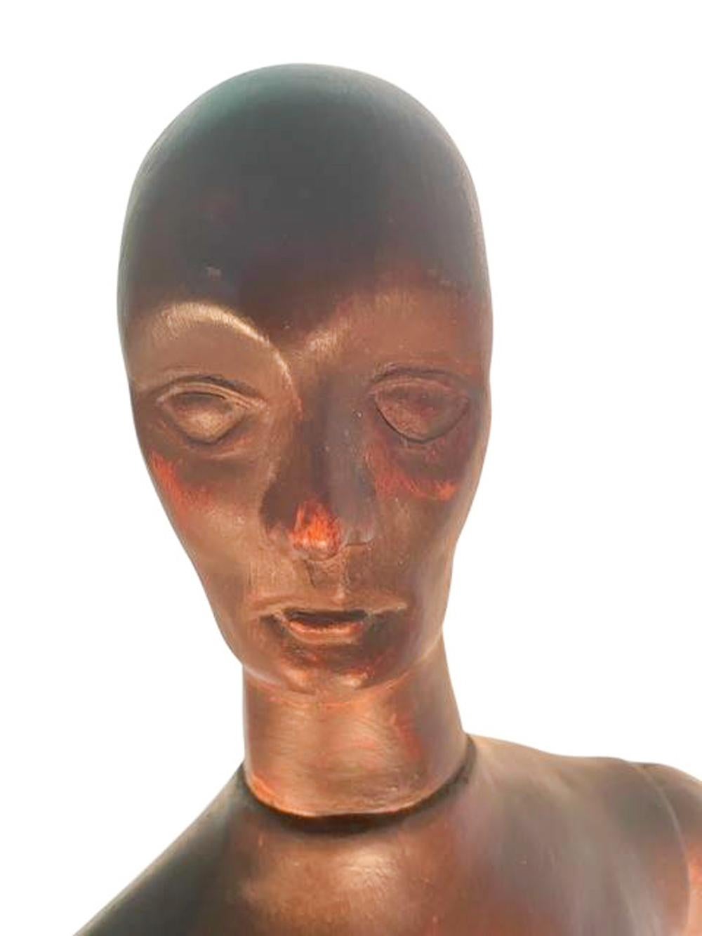 19th Century 33" French Articulated Carved Wood Artists' Mannequin or ...